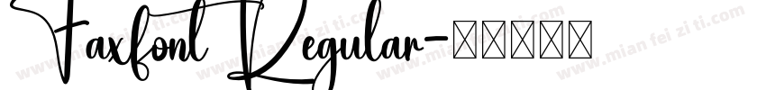 Faxfont Regular字体转换